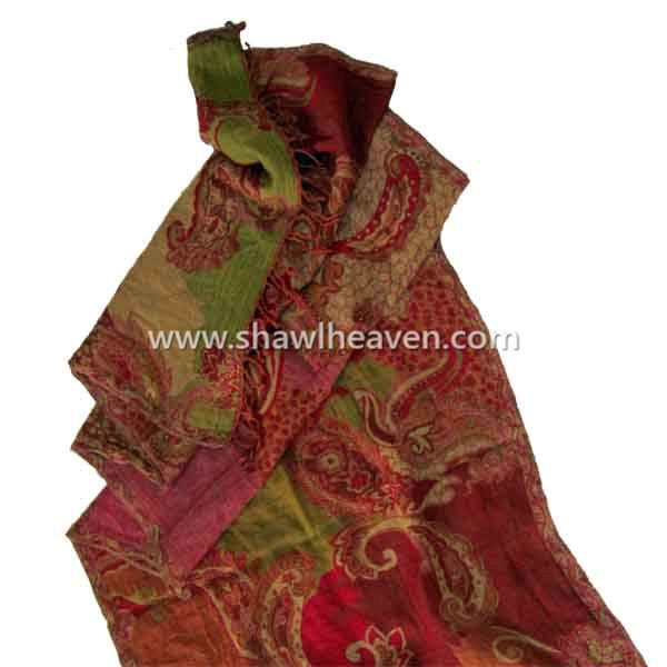 fashion jacquard wool shawl